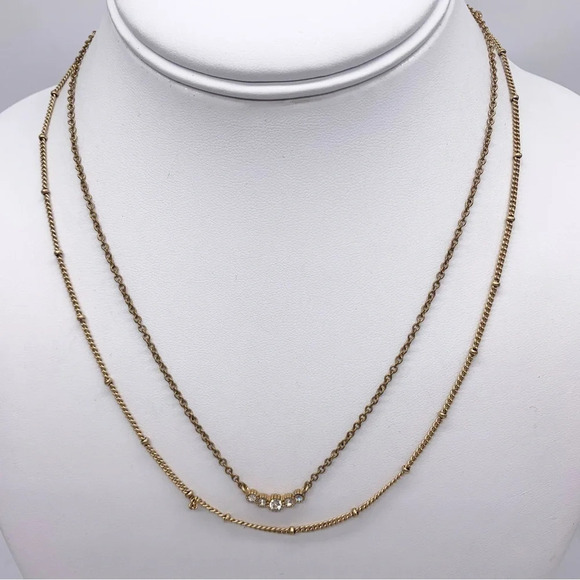 J. Crew Set of Two Dainty Gold Necklaces - Picture 1 of 2